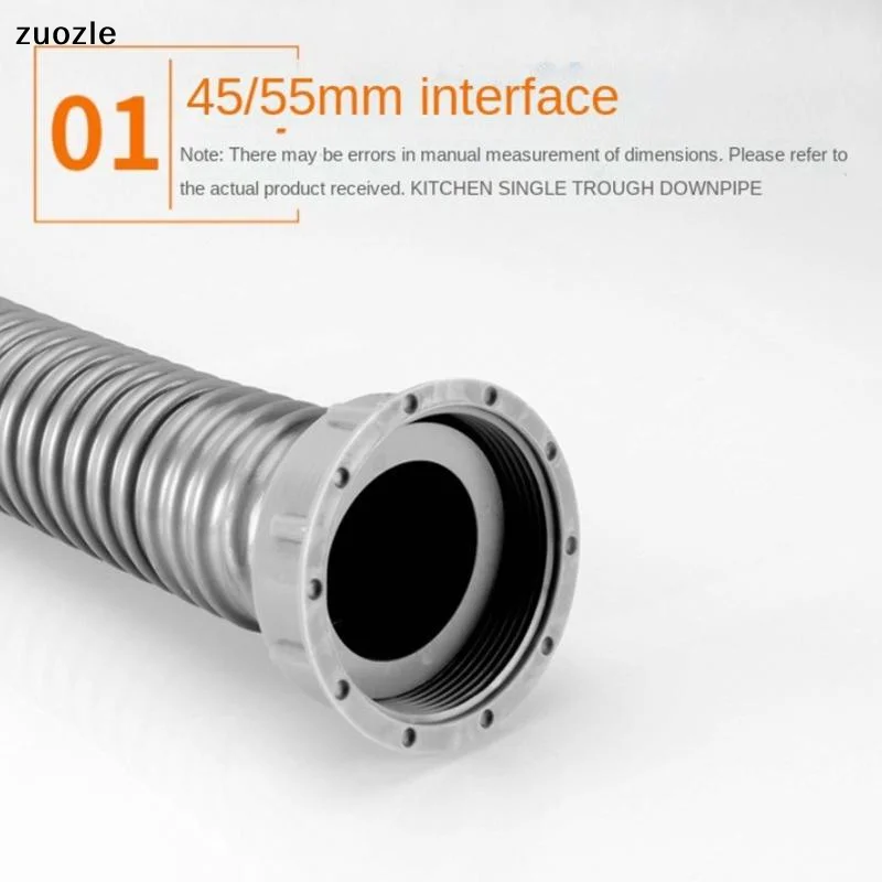 exquisiteUniversal Double Head Kitchen Sink Drain Hose (Extension) - Stretchable Flexible Pipe sink drain pipe For Double Bowl