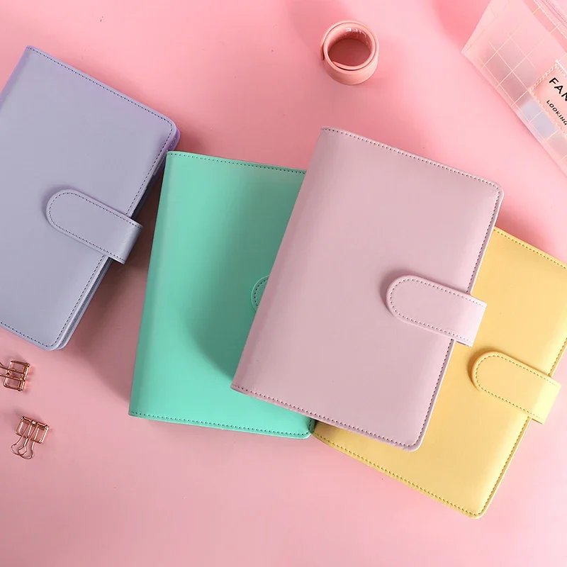 Kawaii Notebook Cover A6 Loose Leaf  6 Ring Binder Notepad Journal Planner Agenda Korean Stationery School Office Supplies