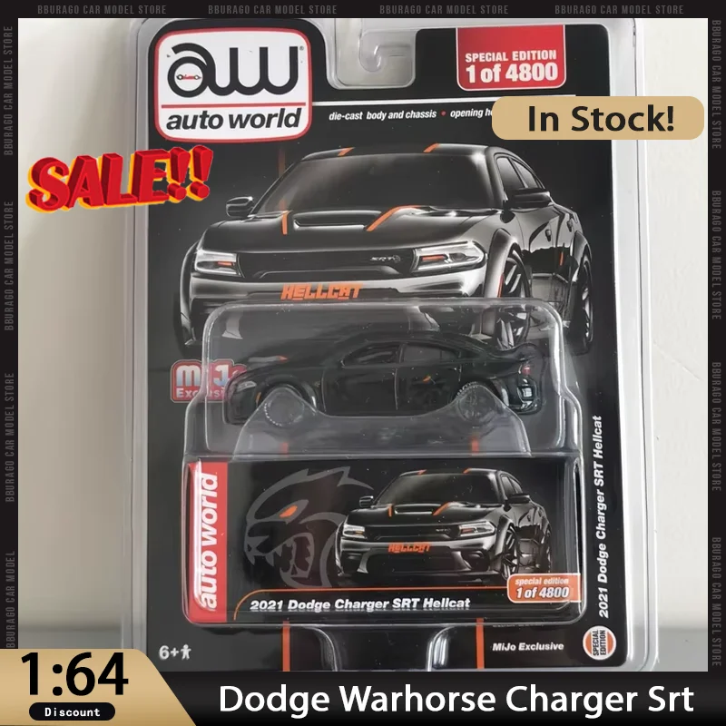 

Новое в наличии Aw 1:64 Dodge Warhorse Charger Srt Gulf Oil Hanging Card Car Alloy Miniature Diecast Dodge Ornaments Custom Toy Kid