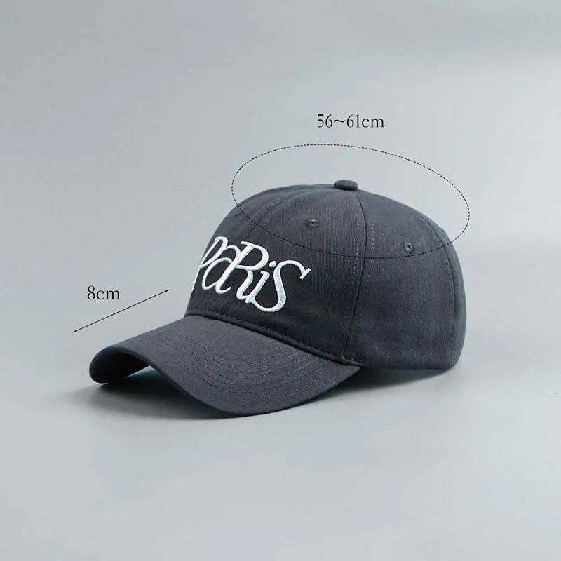 Berretto da baseball da uomo regolabile di alta qualità Stile americano Retro PARIS Lettere Ricamo Berretto da donna Primavera Ins Style Visiera Cap