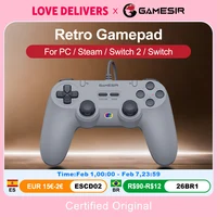 GameSir Retro Gamepads, Controlador con Cable para PC Windows Steam Switch, Stick con Efecto Hall, 2 Botones Programables, Tegenaria Lite