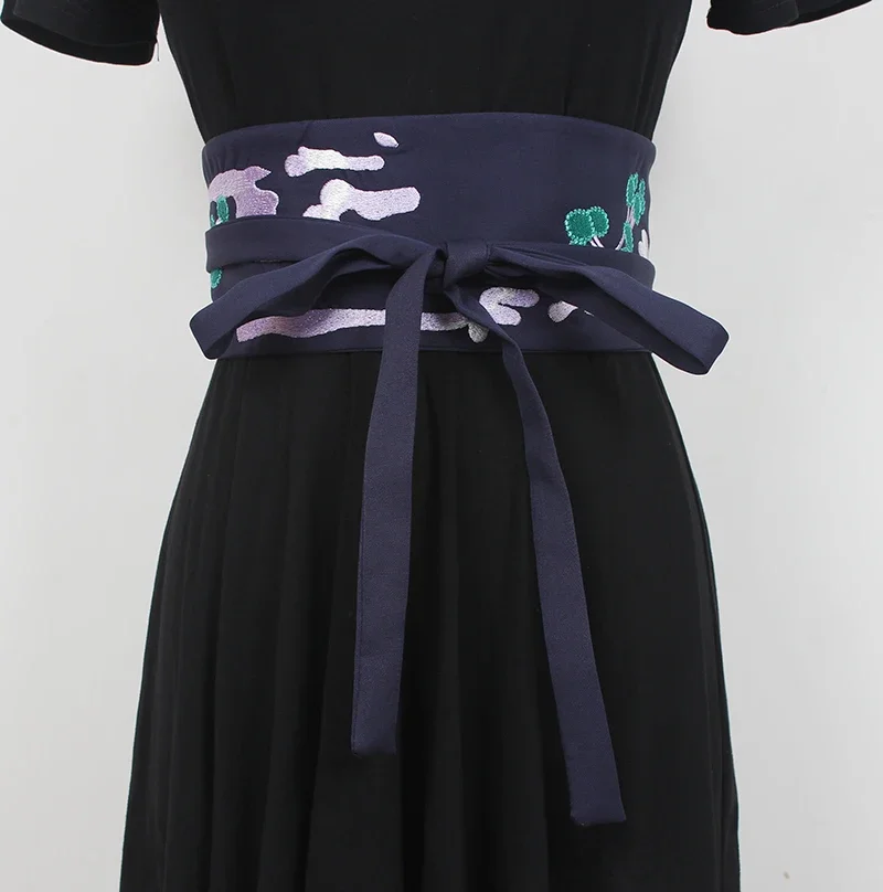 중국 스타일 자수 붕대 거들 여성 스커트 패션 우아한 드레스 장식 천 벨트