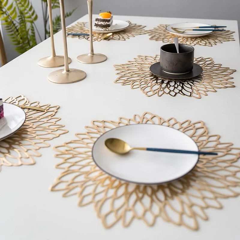 Napperon européen pour table basse, sous-verre virus, décoration de la maison, motif de feuilles typolePG, plante de cuisine