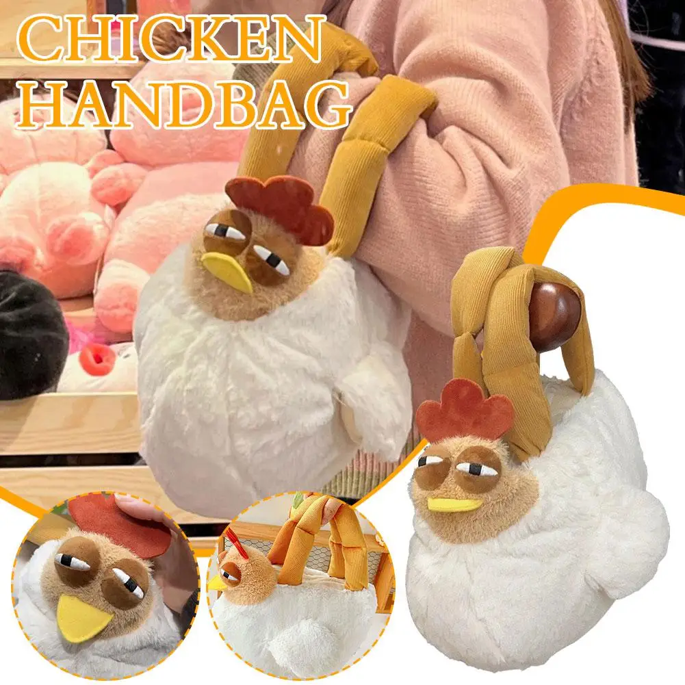 Chicken Handbag For Girlfriend Kids Large-capacity Crossbody Shoulder Purse Bag Chicken Purse Travel Satchel Handbags Bags W8t0