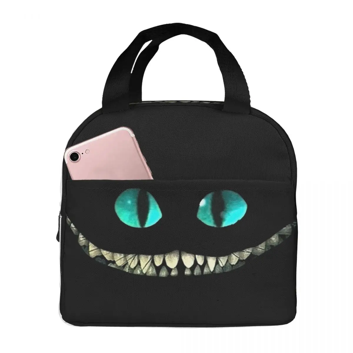 

Custom Cheshires Manga Cat Insulated Lunch Bag for Women Leakproof Cartoon Cooler Thermal Bento Box Office Picnic Travel