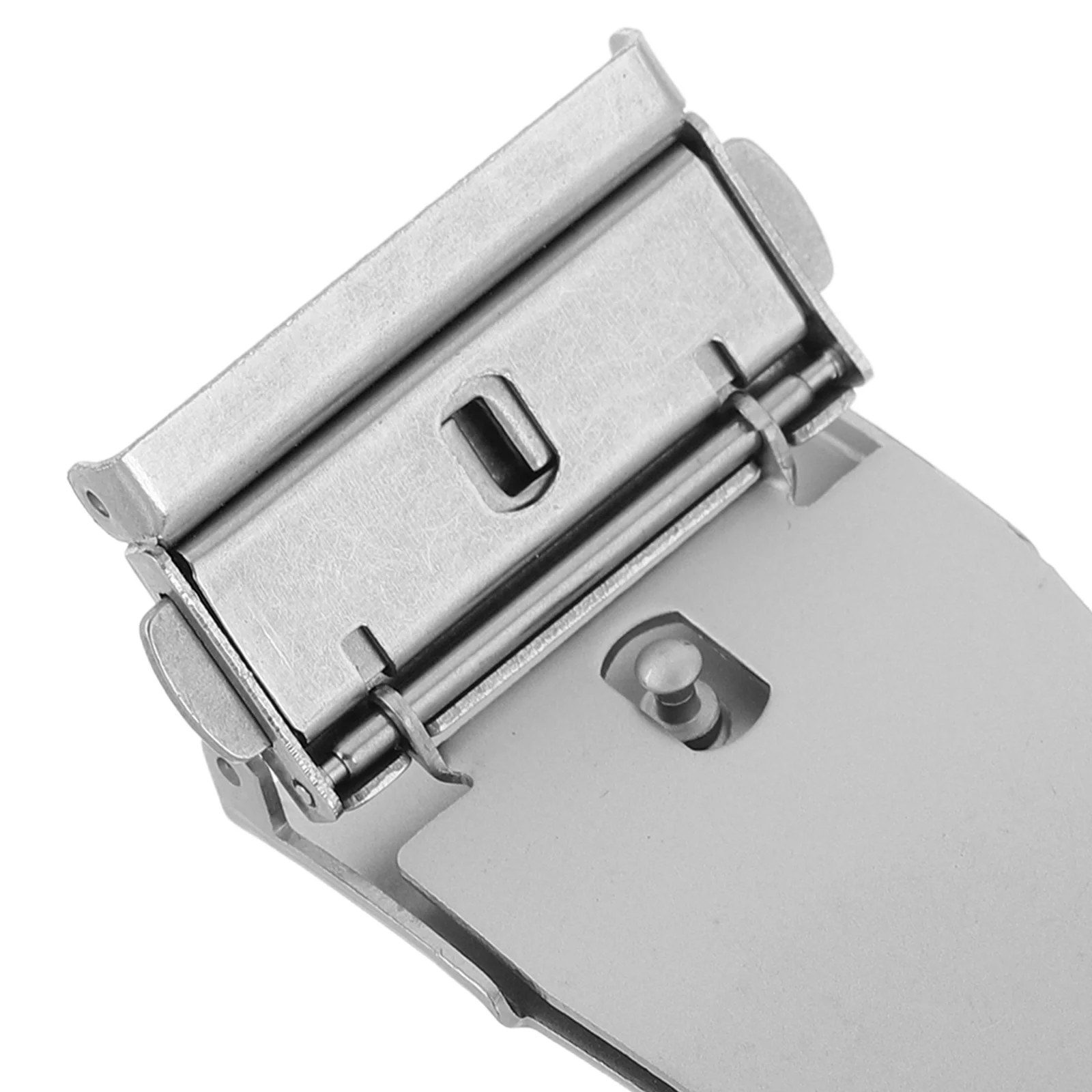 الفولاذ المقاوم للصدأ فراشة المشبك مشبك زر ضغط مزدوج للرجال النساء دائم استبدال أجزاء الساعة مشبك الصلب ووتش #5