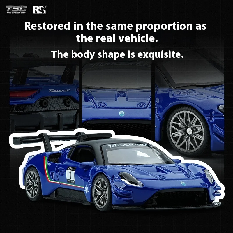 

1:60 Новинка в наличии TSC Скоростной автомобиль, модель автомобиля из сплава Maserati GT2, спортивный автомобиль, имитация игрушки, настольный дисплей, праздничный детский подарок