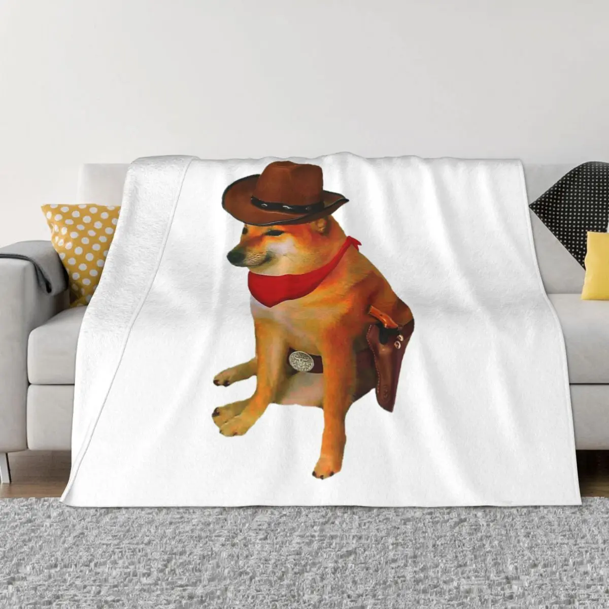 

Doge Shiba Inu Memes Blanket Soft Warm Flannel Throw Blanket Plush for Bed Living room Picnic Travel Home Couch