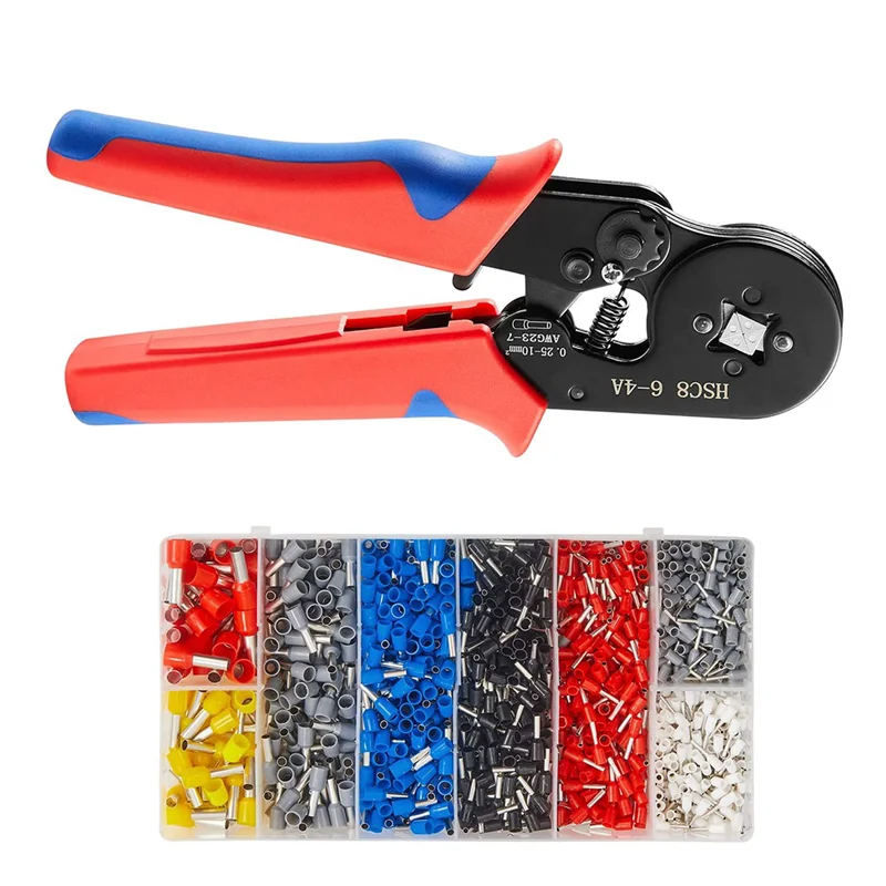 كماشة الأسلاك لأدوات العقص مرة واحدة - 2500 قطعة من حلقات الأسلاك مع مجموعة كماشة المكشكش للكهربائيين، أدوات سقاطة قابلة للتعديل #2