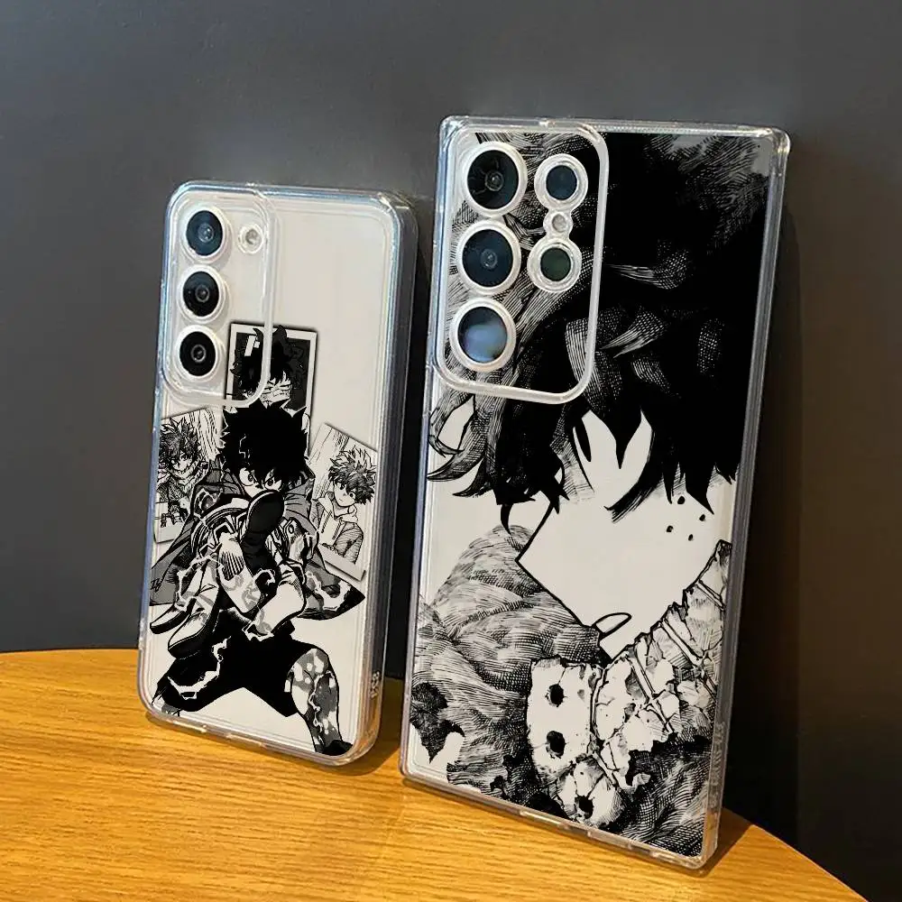 Manga Izuku Midoriya  For Samsung Galaxy S24 S25 S23 S22 S21 Transparent Cover Phone Case