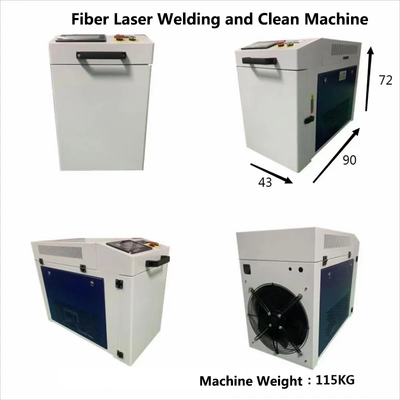 1000W 1500W 2000W mini Handeheld Fiber Laser Welding Machine Welder Carbon Steel Stainless Steel Aluminium Brass Sea Shipping