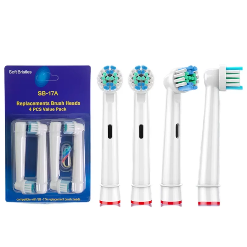 SB17A Electric Toothbrush Replacement Heads Soft Bristles Compatible For Oral B D12 D16 Vitality Pro Deep Clean Refills