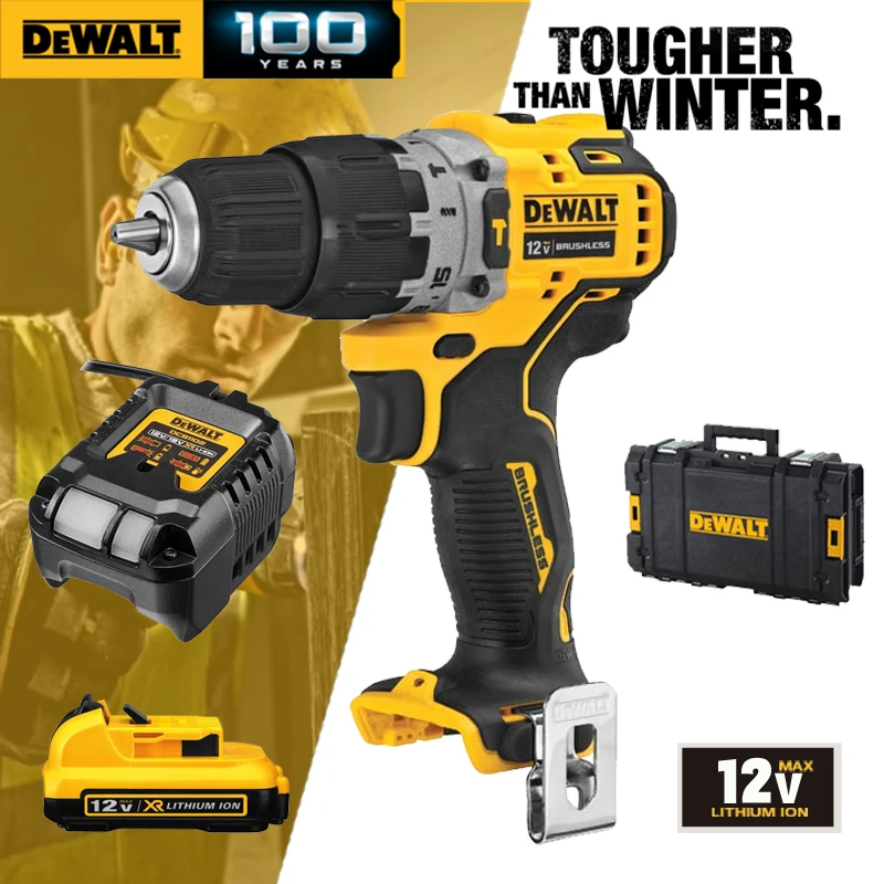 

Набор ударных дрелей DEWALT DCD706, беспроводная отвертка с бесщеточным Мотором и литиевым аккумулятором 2,0 Ач, электроинструменты Dewalt, 12 В