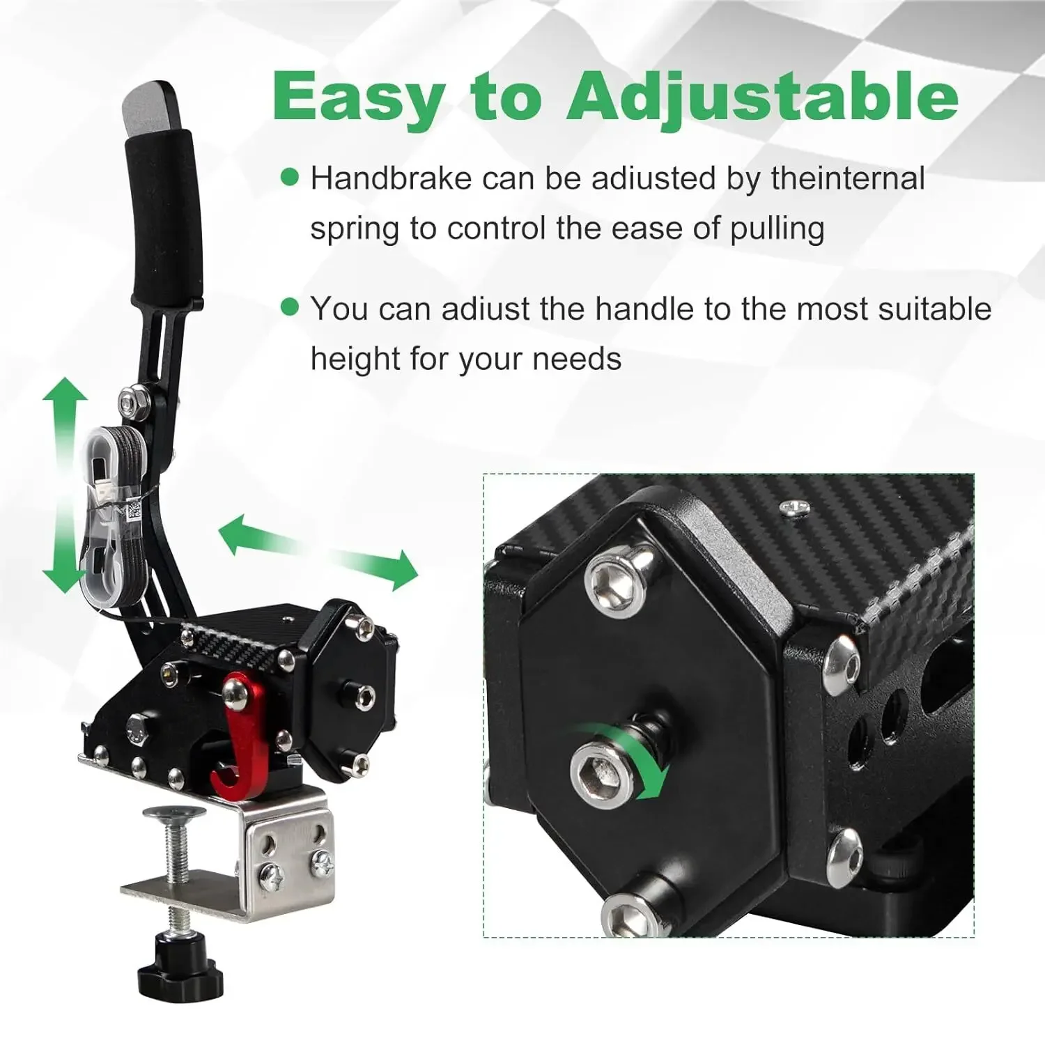 3-in-1-USB-Handbremse für PS4, PS5, unterstützt nur Logitech T300 + PC, alle Rennspiele