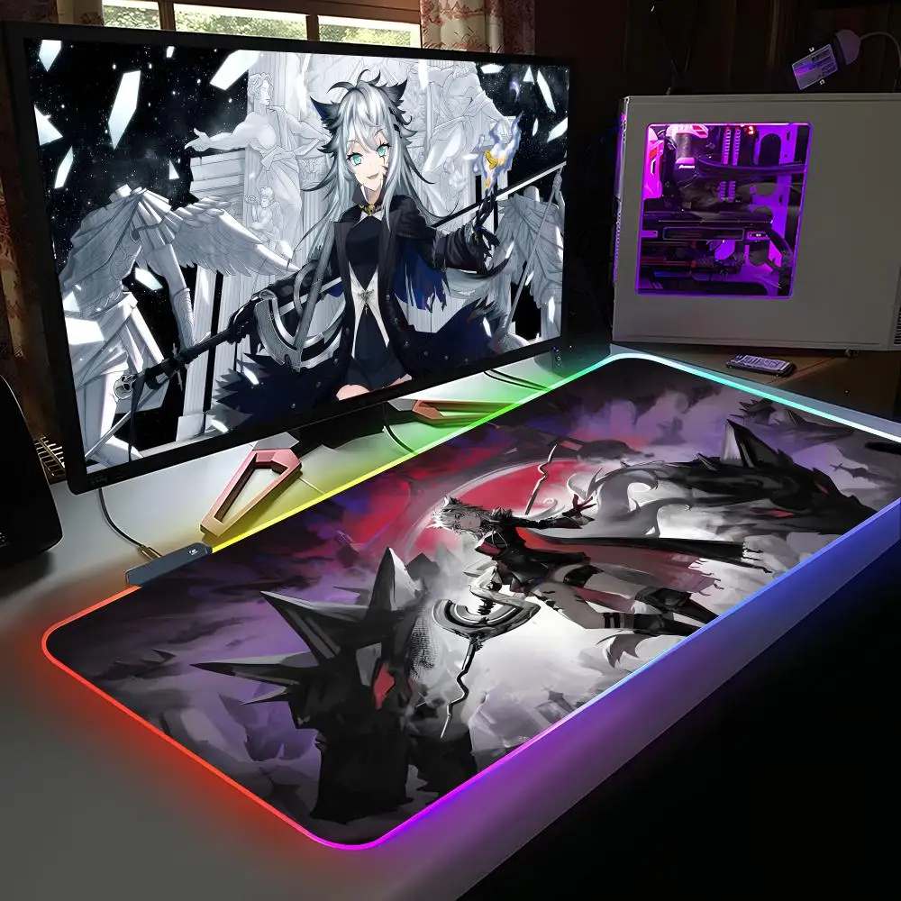 

Arknights Lappland Mouse Pad RGB Rubber Computer Laptop Official Game Colored esports Aesthetic Pretty Fashion Luxury Mat