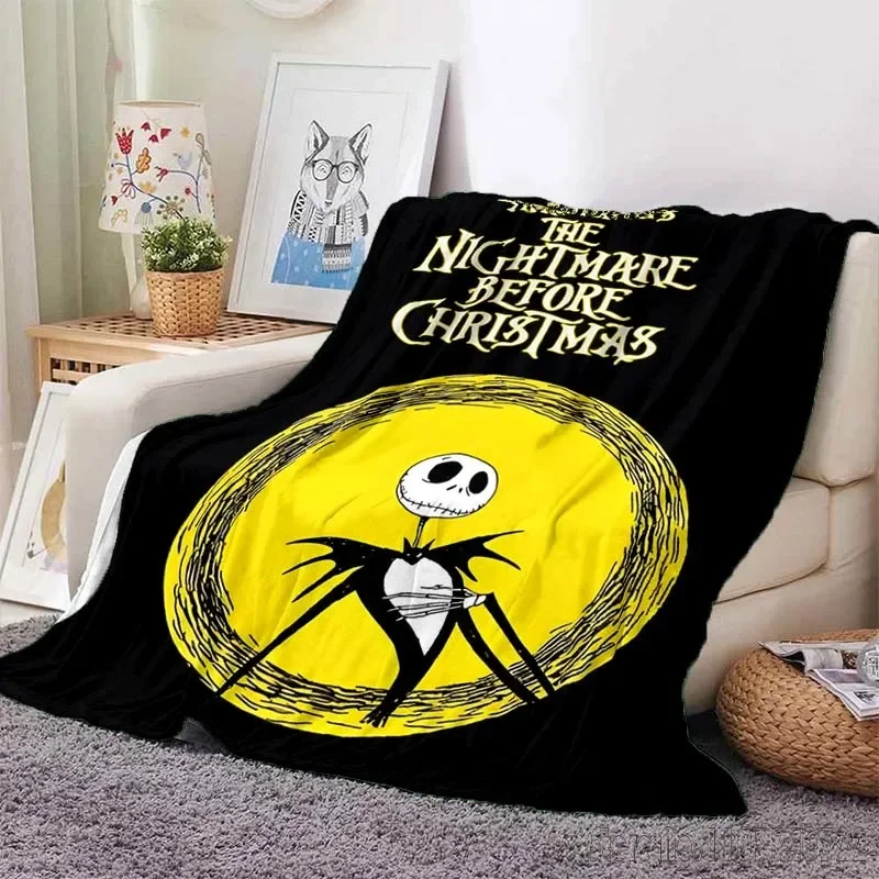 The Nightmare Before Christmas Bedruckte Decke für Zuhause, Reisen, weiche und bequeme Decke für Erwachsene und Kinder, warm, weich