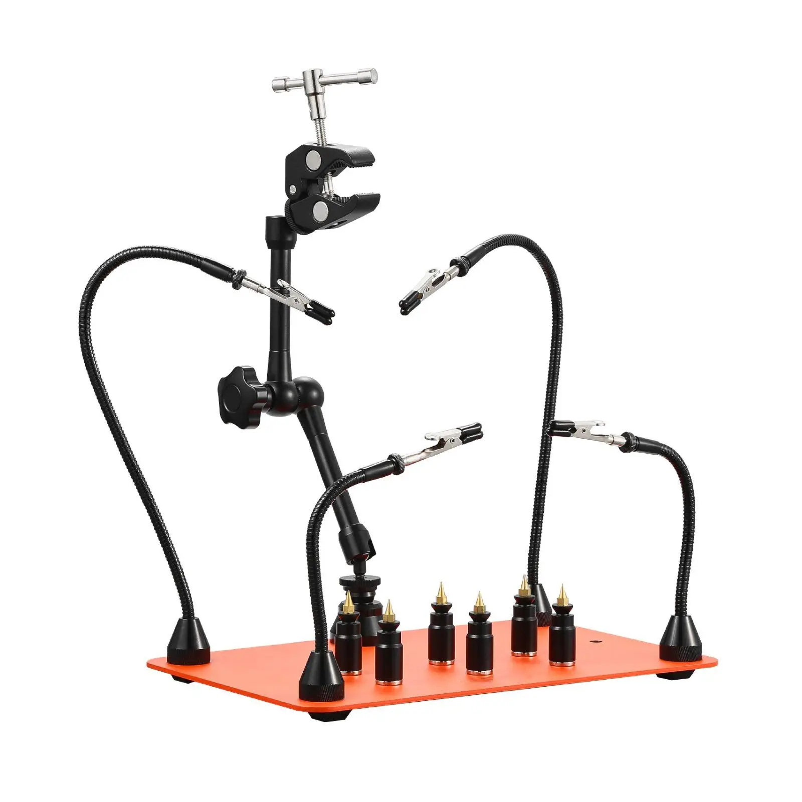 

Магнитная паяльная станция для рук помощи, держатель термофена, 6 держателей печатных плат