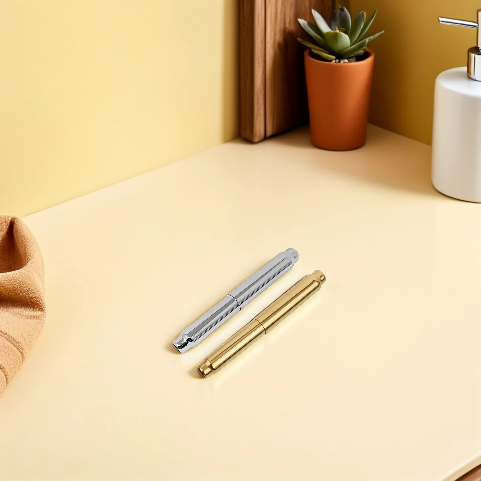 

2 шт. пружинных держателя для туалетной бумаги - сменный шпиндель из нержавеющей стали, простая установка для ванной комнаты и туалета