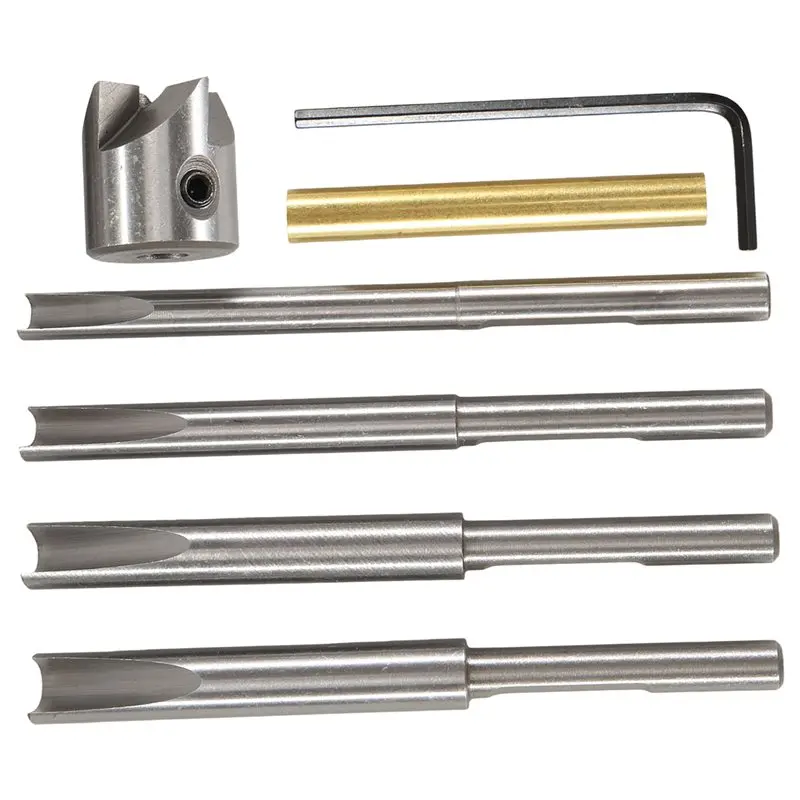 SYW-7Pcs Pen Mill Set Pen Blanks For Woodturning With Pilot Cutter Shafts, 7Mm, 8Mm, 3/8 Inch, 10Mm Mill Trimmer Set