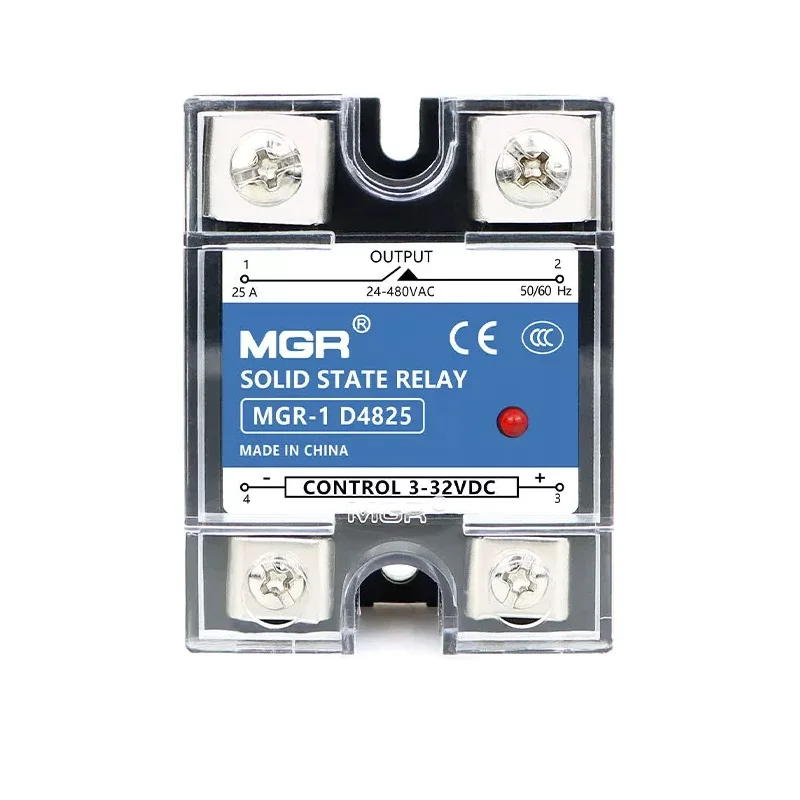 SSR 25A Single Phase Solid State Relay DC Control AC MGR-1 D4825  Load voltage 24-480V