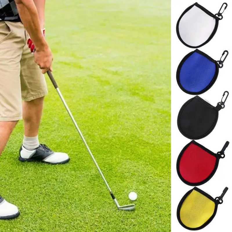 Portable Golf Bag Men And Women Small Ball Storage Bag Sundries Bag Coin Purse Golf Pouch Bag Carabiner Ball Storage Holder