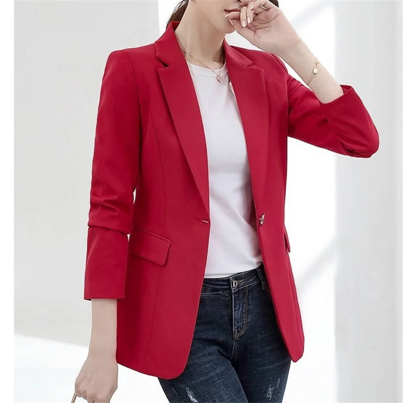 Primavera autunno Slim Business blazer cappotto nuovo Casual All-match donna blazer giacche corea lavoro ufficio signora vestito capispalla femminile