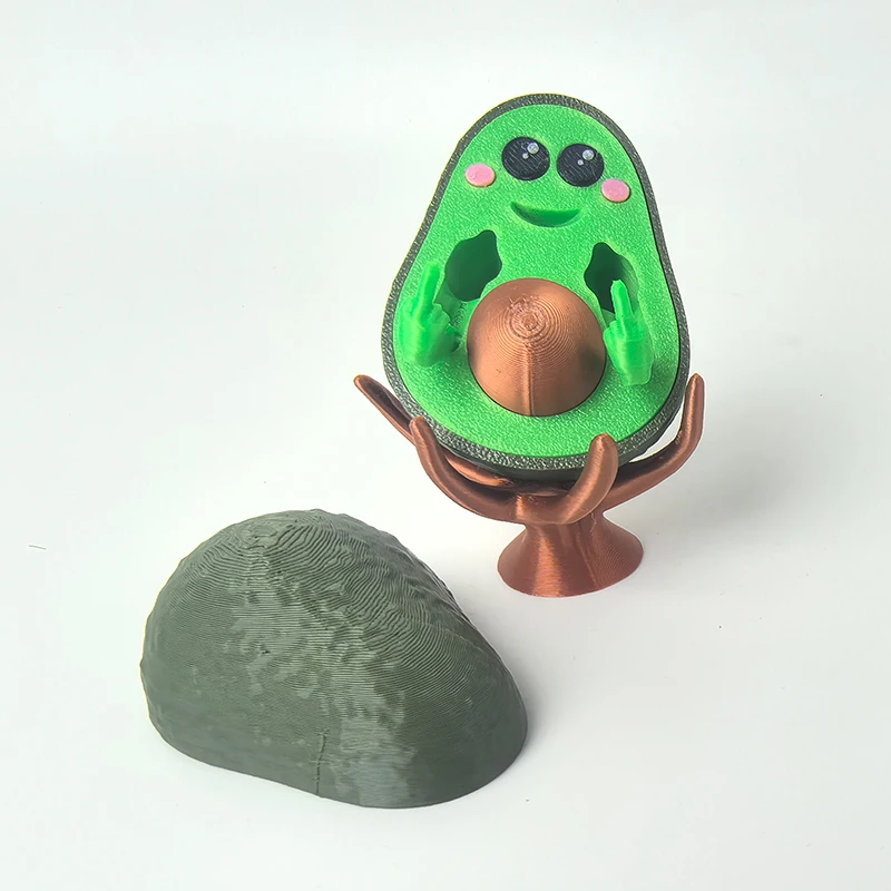 3D Printed Middle Finger Bad Avocado Funny Avocado Toys Middle Finger Statue Cute Avocado Home Decor Gifts For Your Friends