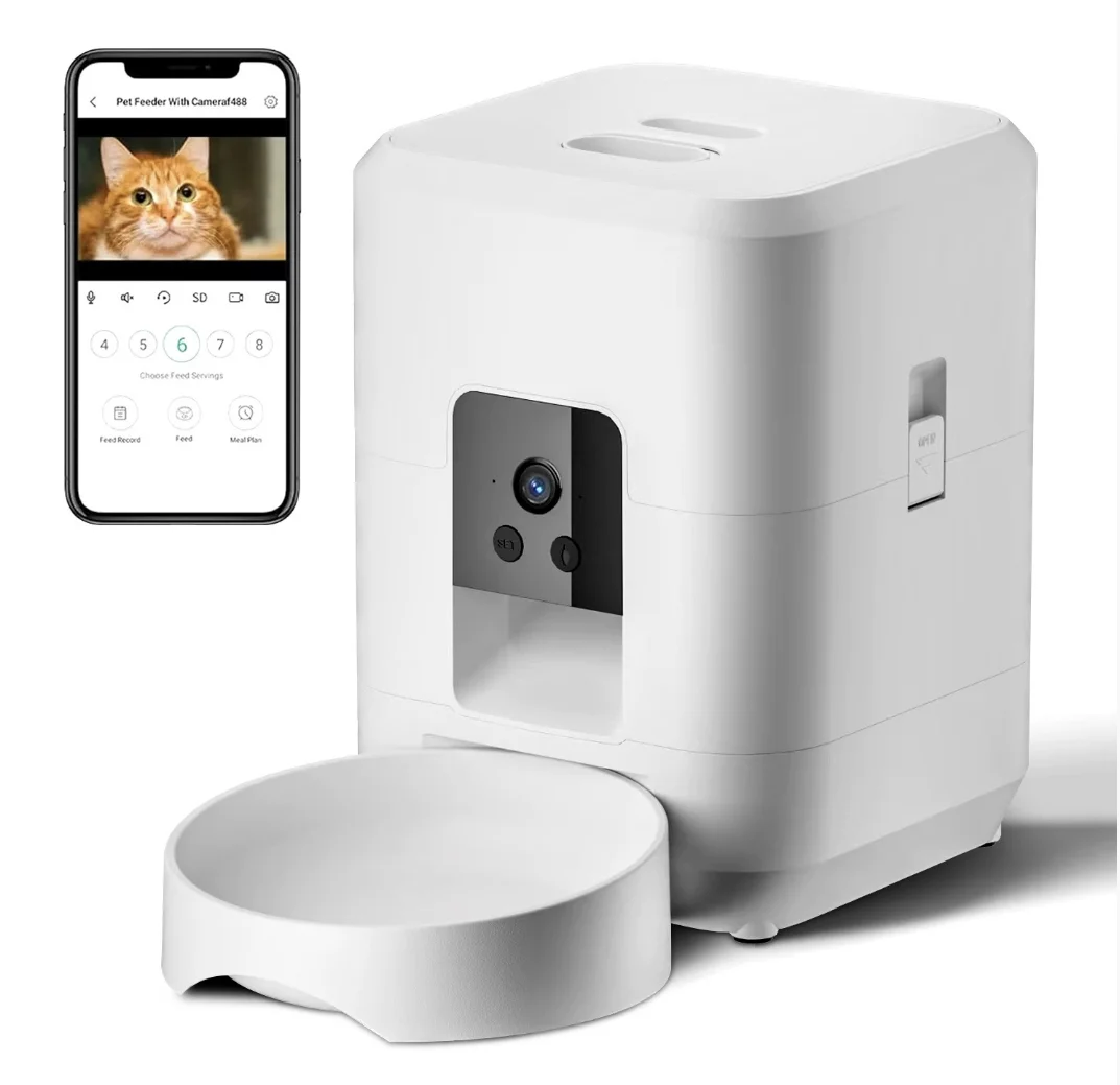 

Explosive 2L video model pet smart feeder timed dosage video remote feeding mechine automatic smart sensor Australia C014