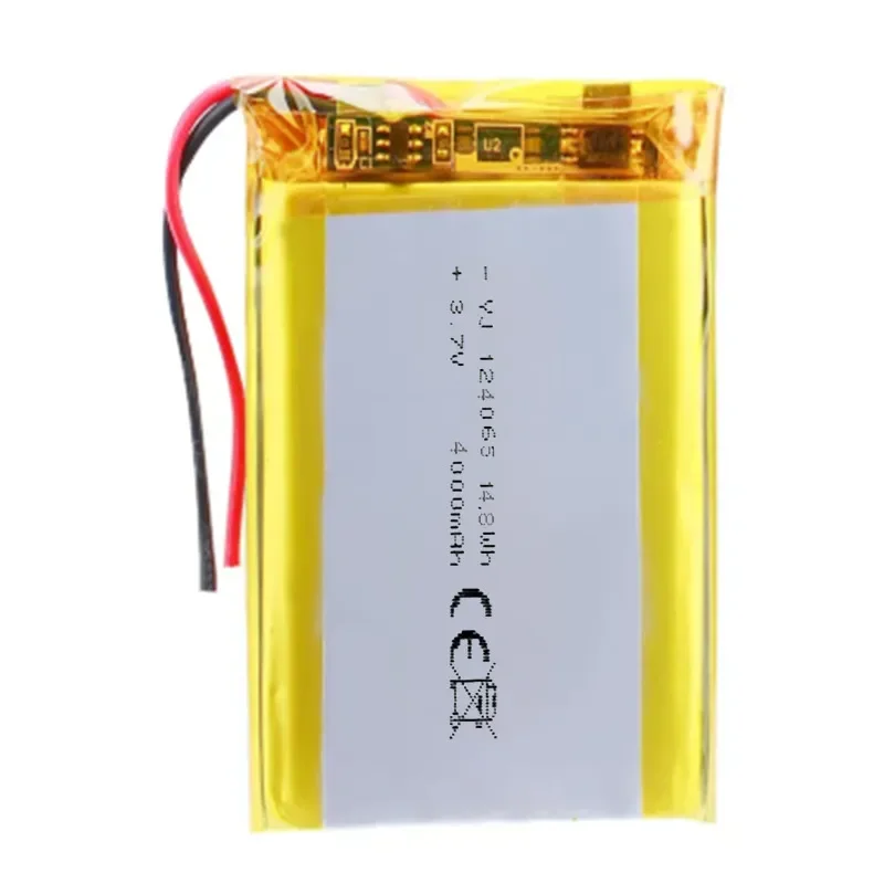 for 124065 Lithium Battery 3.7V 4000mAh High Capacity Polymer Battery Suitable for Tablet Computer Energy Storage Equipment