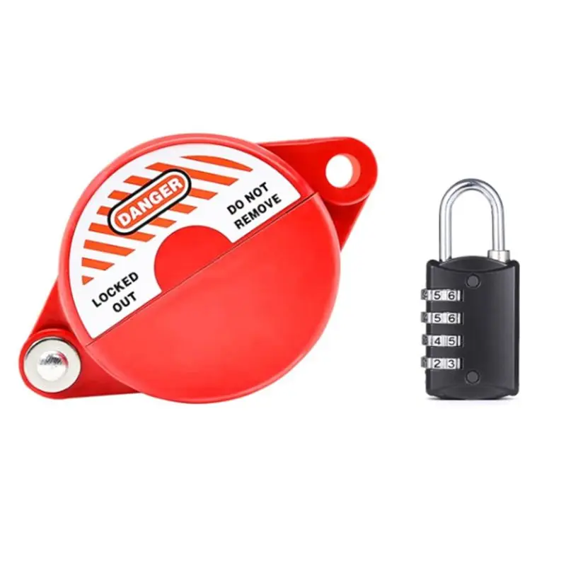 N82R Gate Valve Lockout Device With Coded Lock Suited For 1 To 2-1/2 Gate Valve Handles Gate Valve Lockout Water Spigot Lock