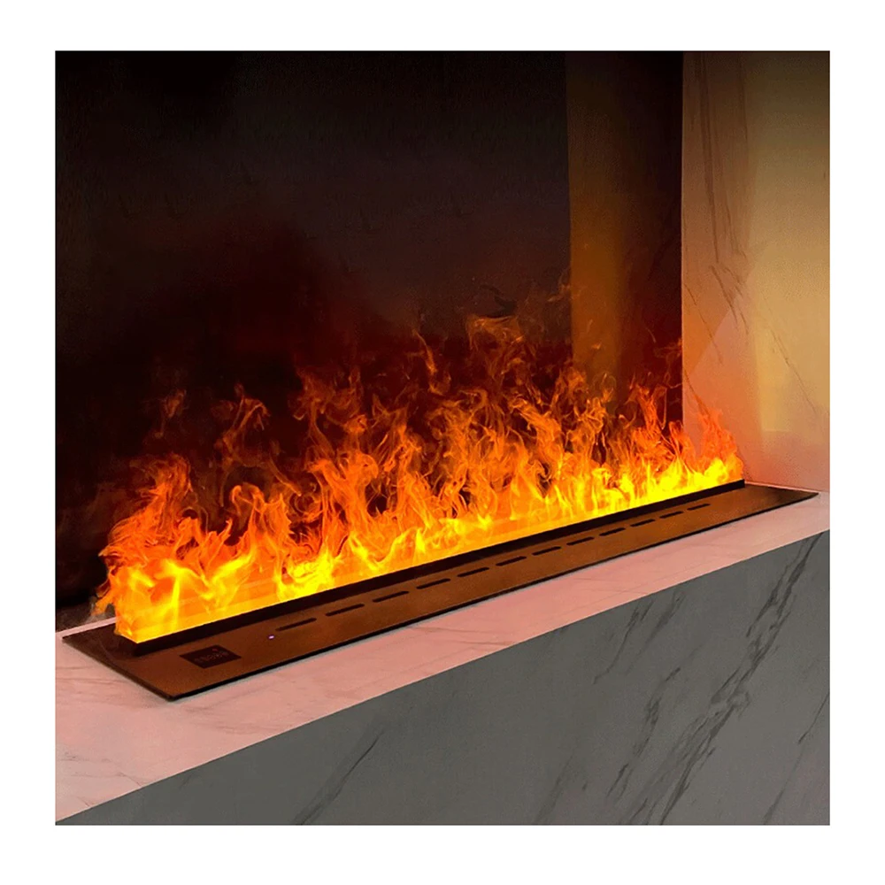 

Steam Water Fireplace Flame Humidifier Remote APP Control Indoor 64 LED Flame Colors 3D Vapor Steam Fireplace for Home