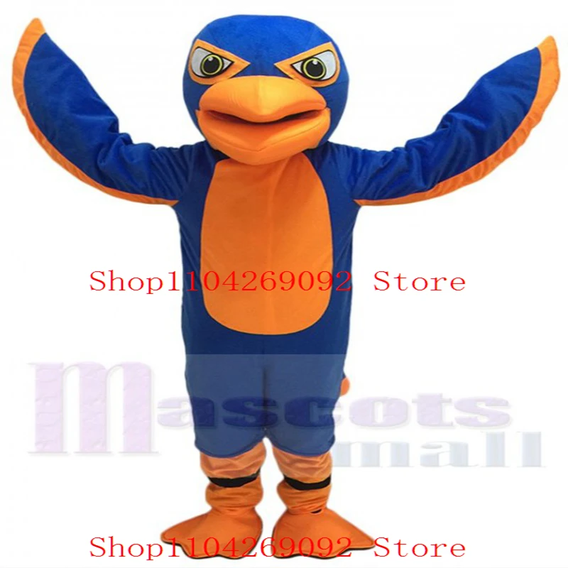 

Friendly Royal Blue and Orange Falcon Mascot Costum Cartoon Fursuit Cosplay Costume Animal Character Outfit Suit Birthday Party