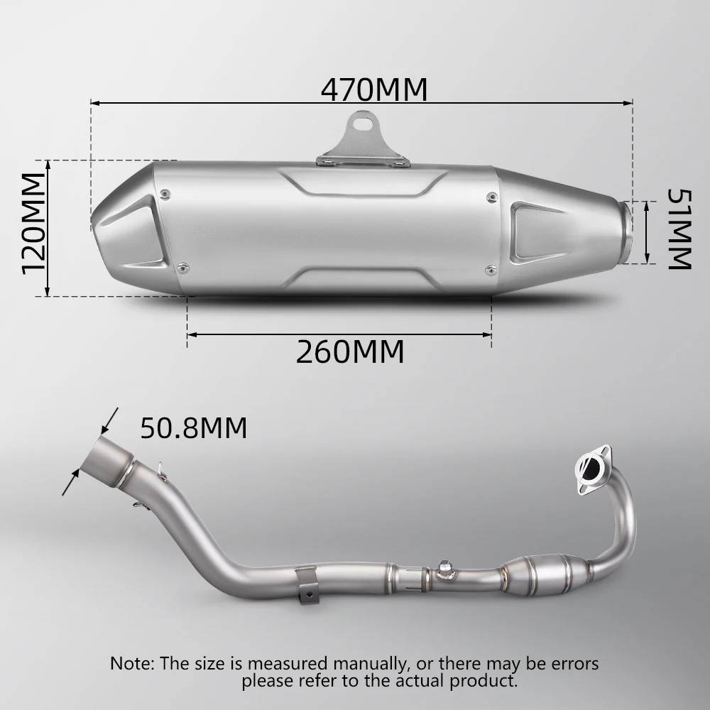 Slip On Exhaust System Muffler Kit For CRF300L CRF300L Rally 2021-2023 Racing Performance Stainless Steel
