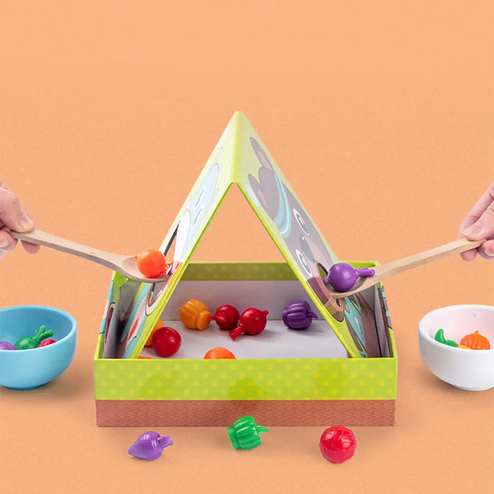 

1Set Feeding Game Play House Early Educational Tool for Kids Colorful Design Interactive Play Feeding Game Learning Toy