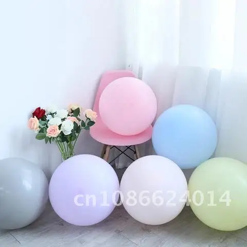 

5 pieces of 24-inch Large Pastel Round Latex Balloons Beautiful Big Birthday Party Inflatable Helium Macaron Balloons Arch Deco