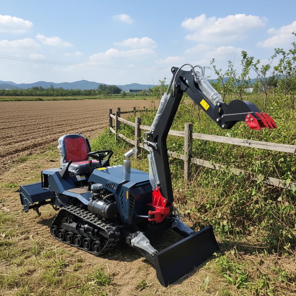 

Customize Heavy Duty Crawler Tractor With Loader Excavator All In One Farm Machine