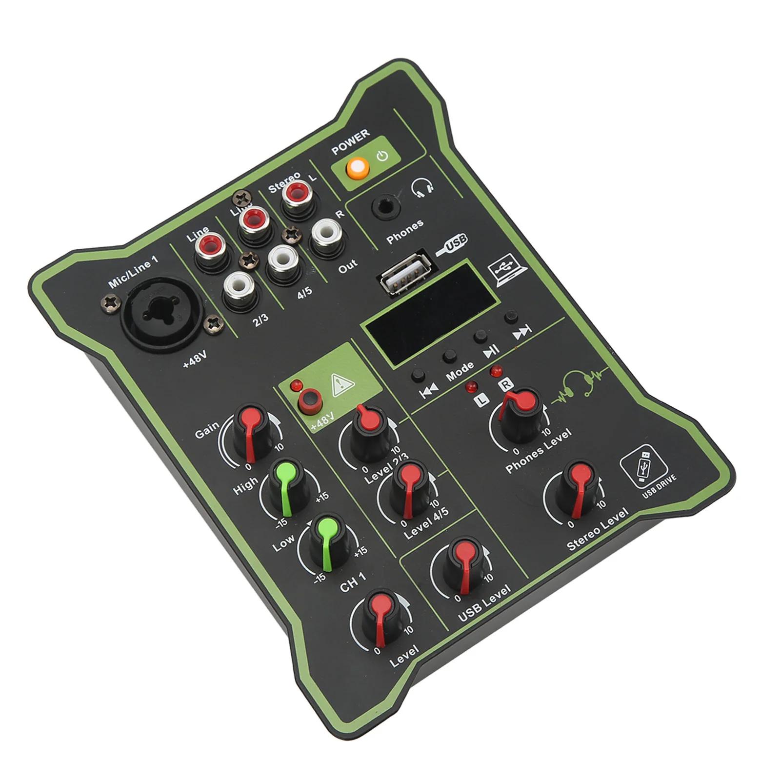 5-kanaals mengpaneel Draagbare mengpaneel Snelle respons Goede afstemming Prestaties Nauwkeurige berekening 5-kanaals mixer