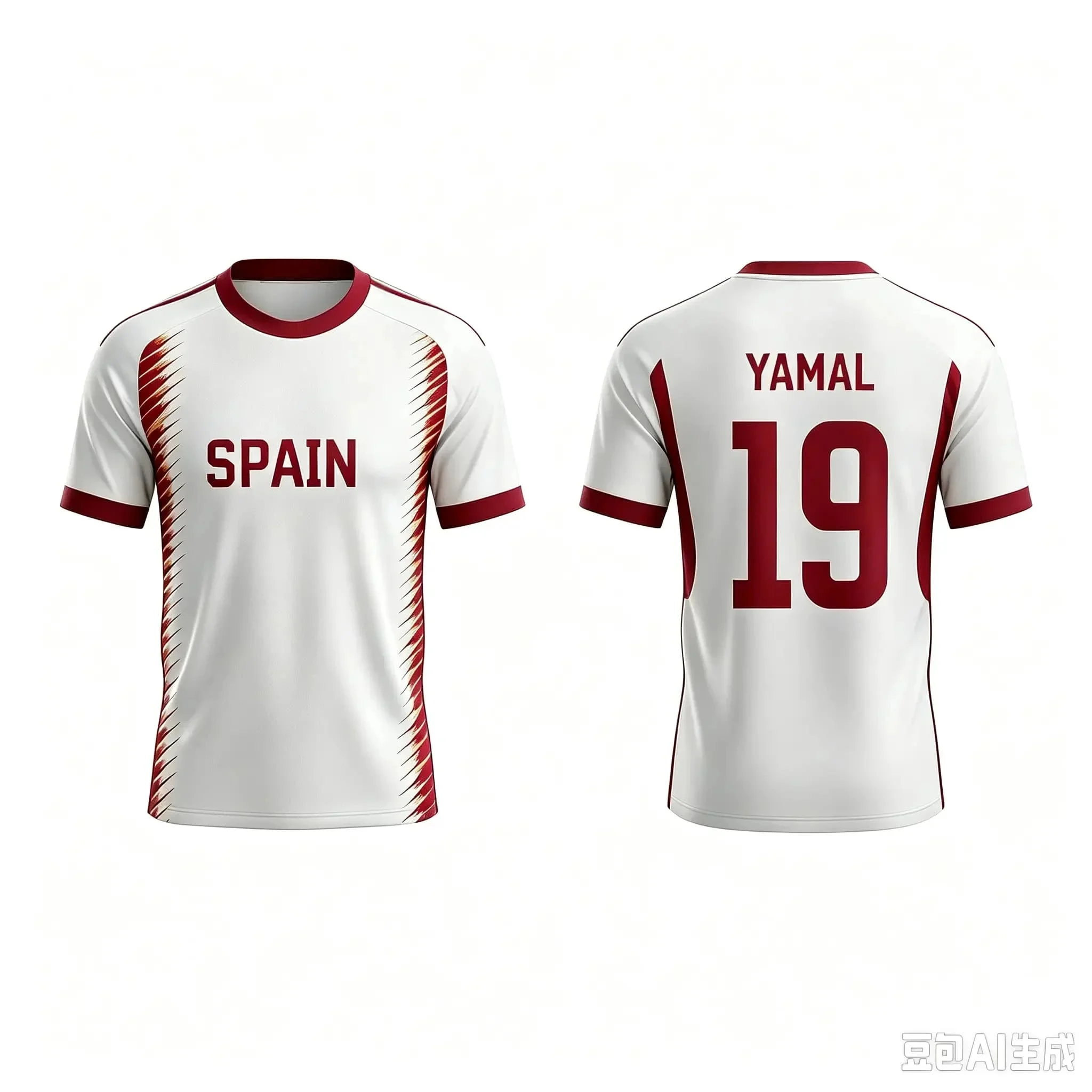 2026 Summer Football Jersey T-Shirt Spain Soccer Shirt Men Special Edition Number 19 24 White Contrast Top Camiseta Short Sleeve