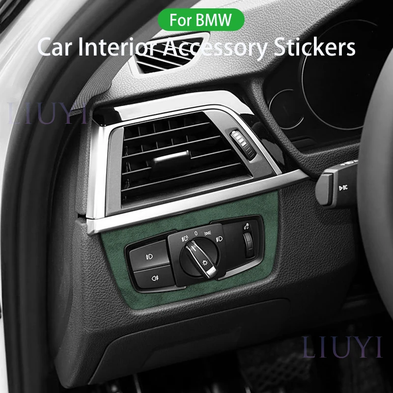 

For BMW 3 Series F30 F34 Car headlight switch knob panel decorative sticker protection strip Interior Car Accessories
