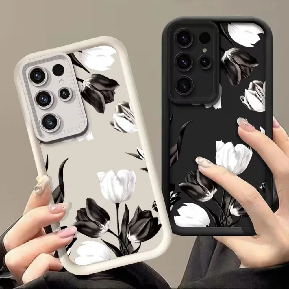 Soft TPU Edge Thickening Anti-drop Flowers Phone Case For Samsung 26 S25 S24 S23 S22 S21 S20 Ultra Plus FE 5G Shockproof Cover
