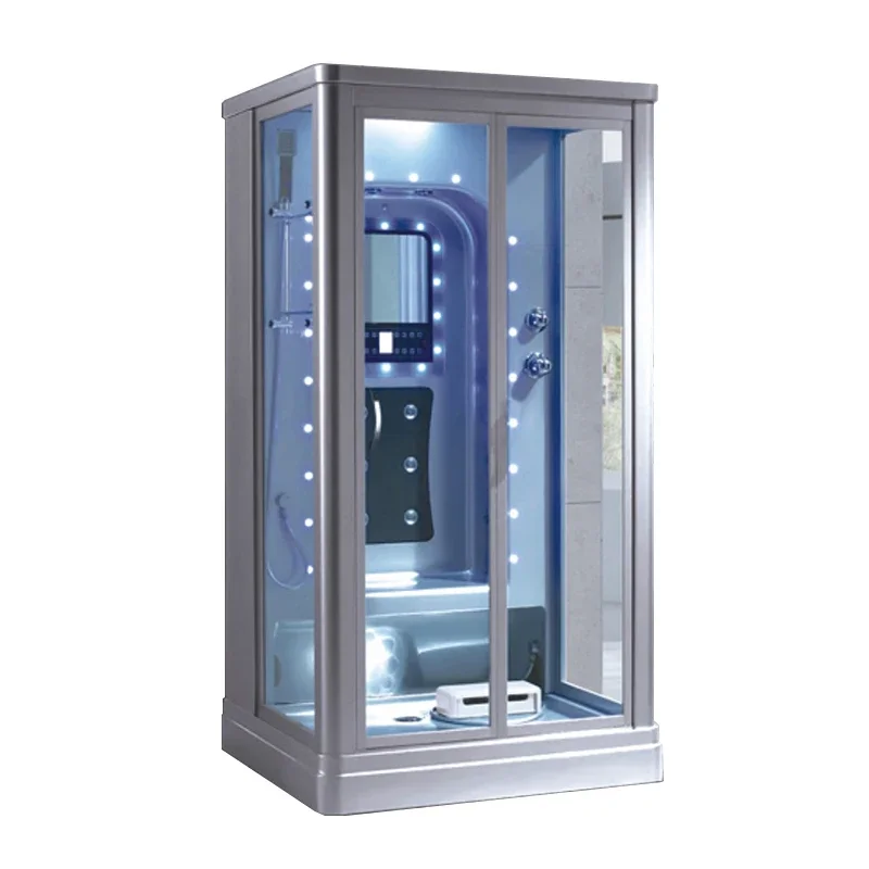 Foshan Modern Villa 3KW Rectangle Shape Combination Enclosed Steam Shower Room