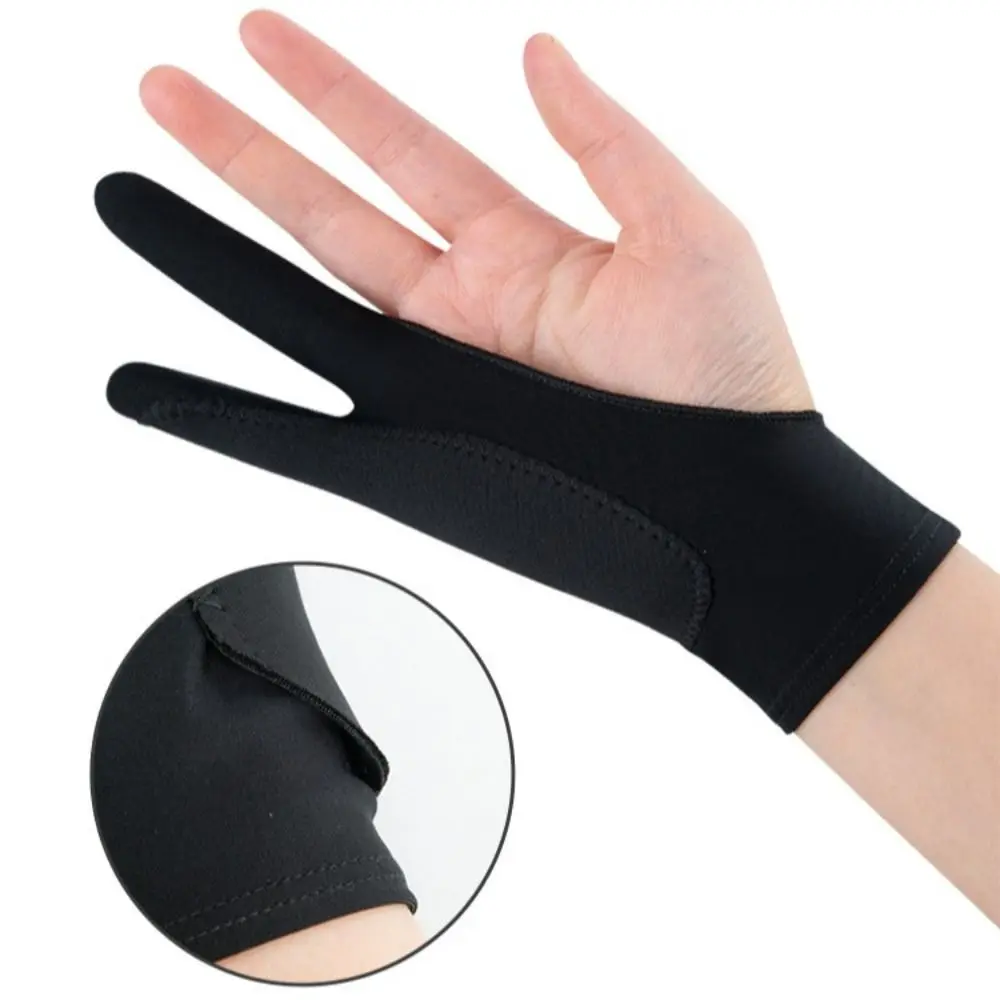 1 par de guantes de pintura de 1/2 dedo, antiincrustantes, antitáctiles, para dibujo, a prueba de sudor, anti-tacto accidental, para pantallas táctiles