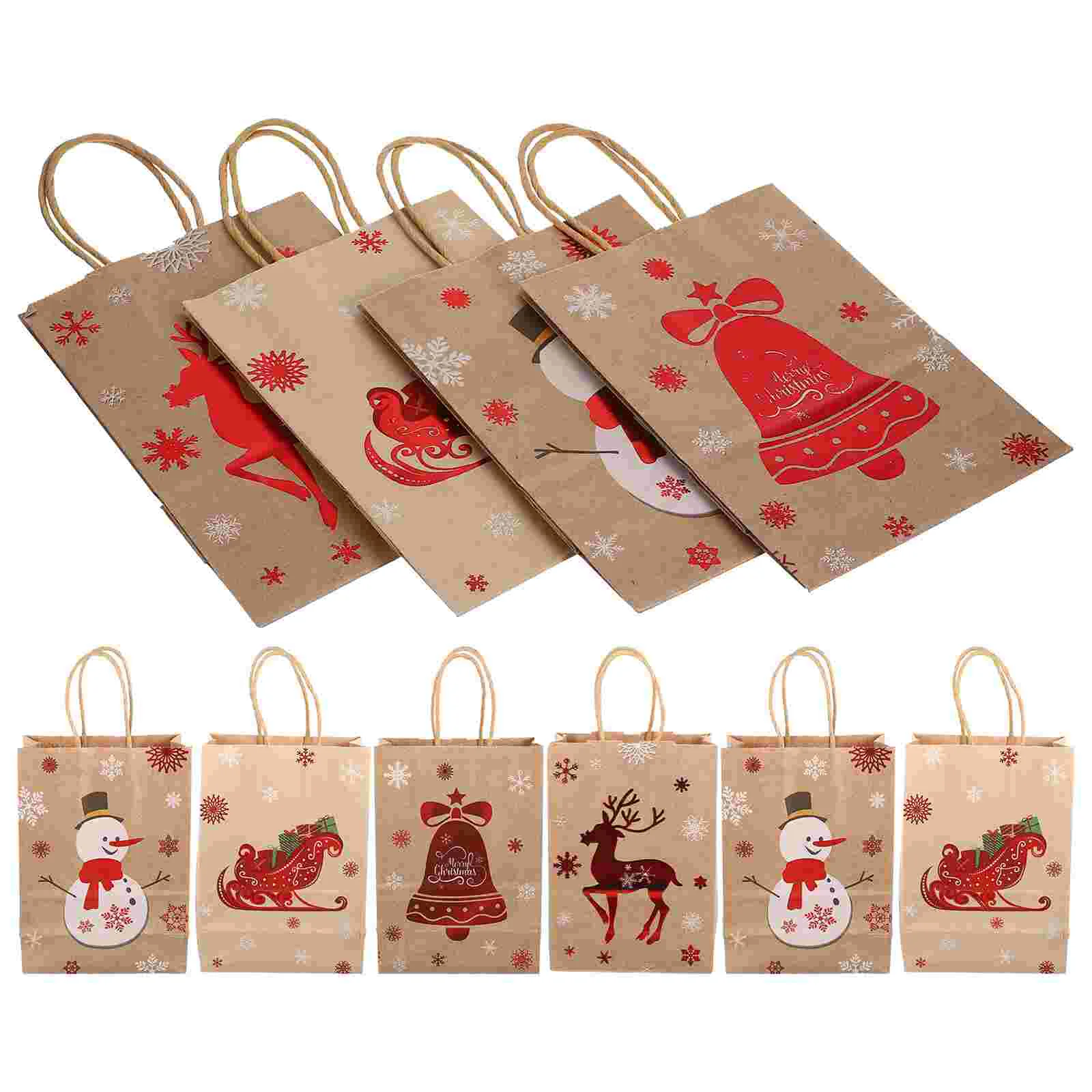 

10 Pcs Christmas Bag Tote Candy Toy Gift Holiday Bags Bulk Storage Decorative Decorations Big Wrapping for Presents