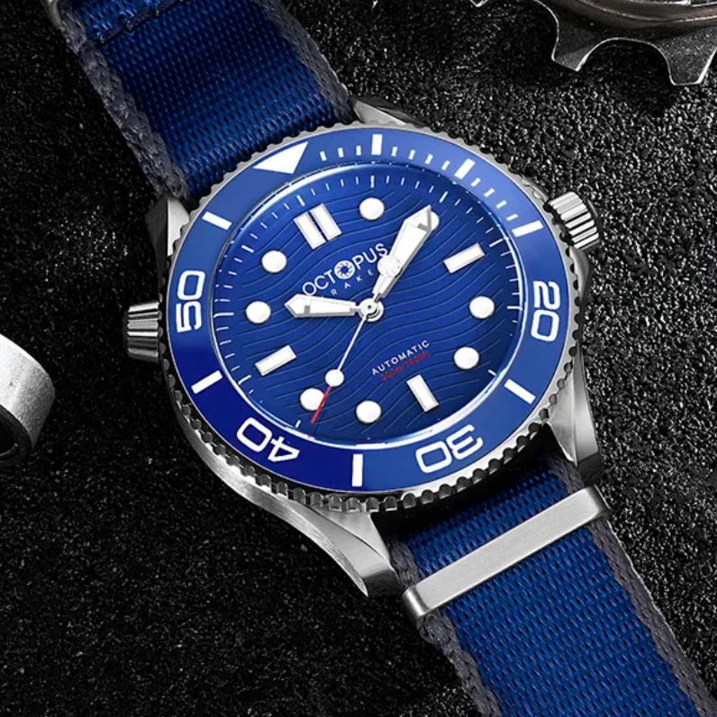 

Octopus Men Automatic Watch 42mm Mechanical Wristwatch Diver 30ATM Waterproof Luminous Sapphire Ceramic Bezel PT5000