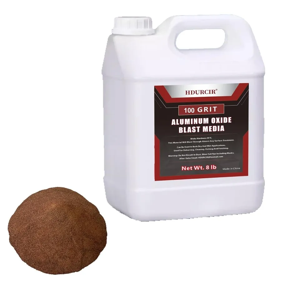 

Aluminum Oxide 8 LBS 100 GRIT Medium to Fine Sand Blasting Abrasive Media for Blasting Cabinet or Blasting Guns