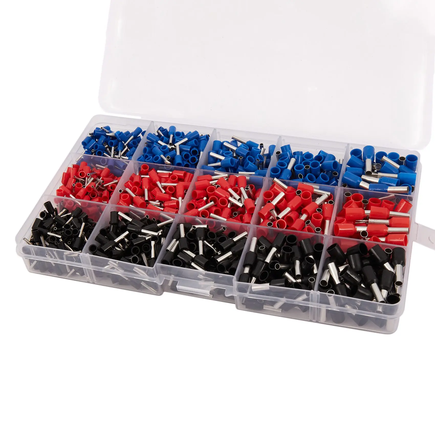 1065pcs/set 3 colors 22~12AWG Wire Copper Crimp Connector Insulated Cord Pin End Terminal Bootlace cooper Ferrules kit set