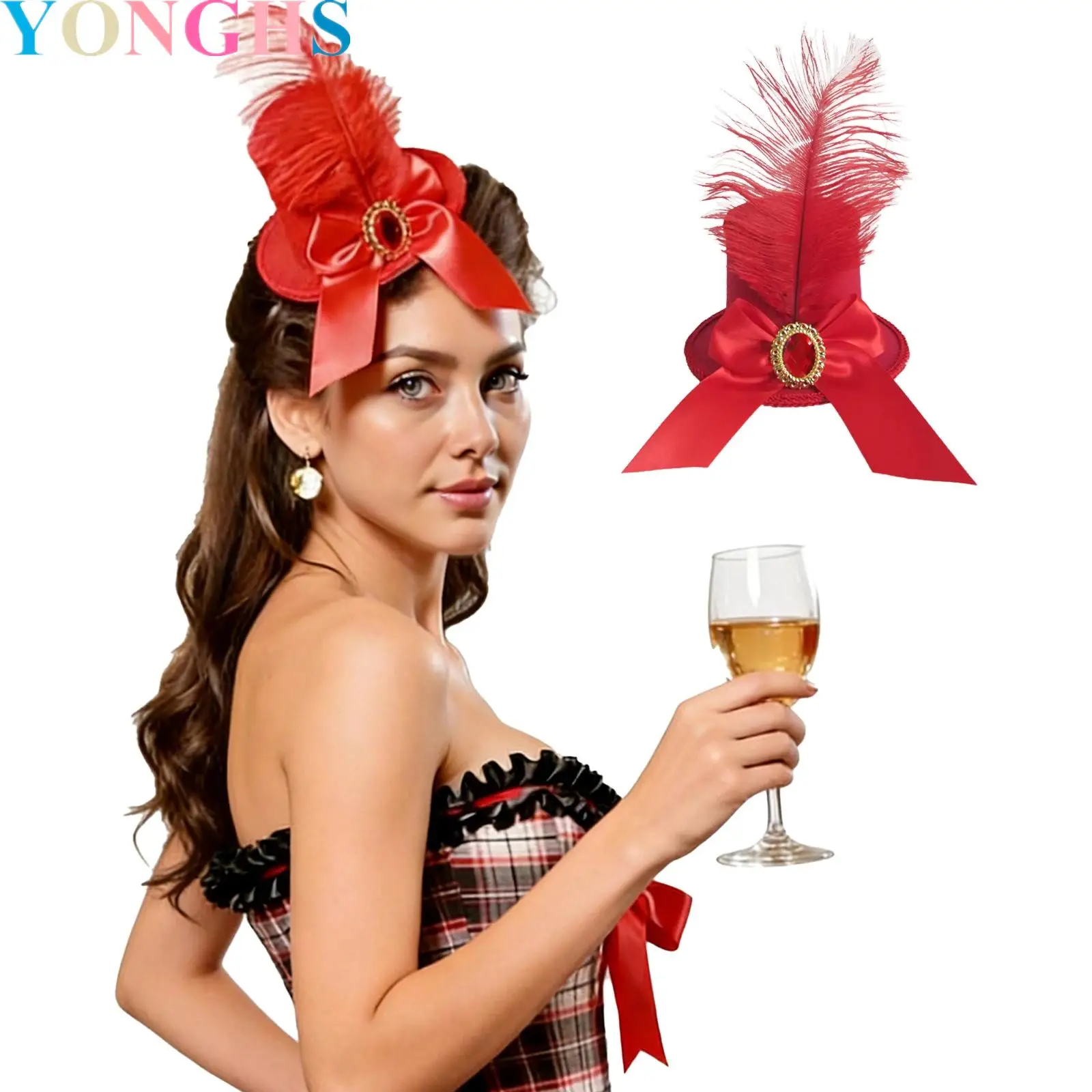 

Women Party Mini Top-hat Clip for Party Fascinator Base Alligator Clips Millinery Craft for Tea Party Costume