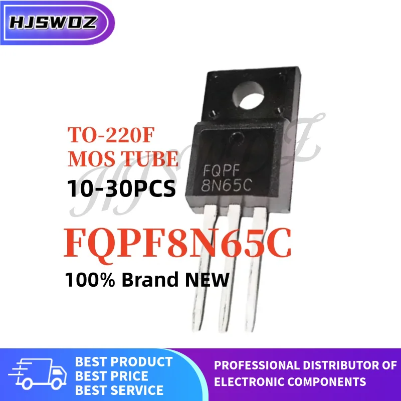 10-30PCS FQPF8N65C FQPF8N65 FQPF 8N65C TO-220F MOSFET Field effect tube Brand New