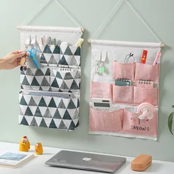 3/7 Pockets Wall Mounted Wardrobe Hanging Storage Sundries Jewelry Organizer Hang Bag Wall Pouch Cosmetics Toys Organizer