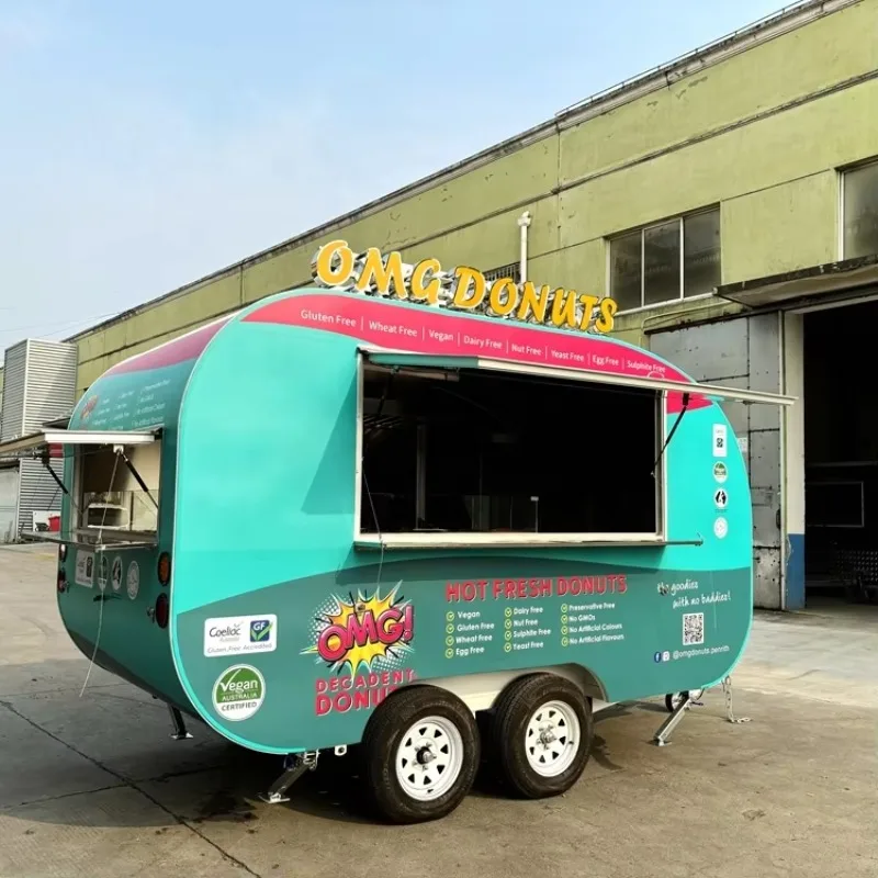 

Mobile Food Cart Trailer Portable Commercial Fast Food Kiosk Street Food Outdoor Catering Unit